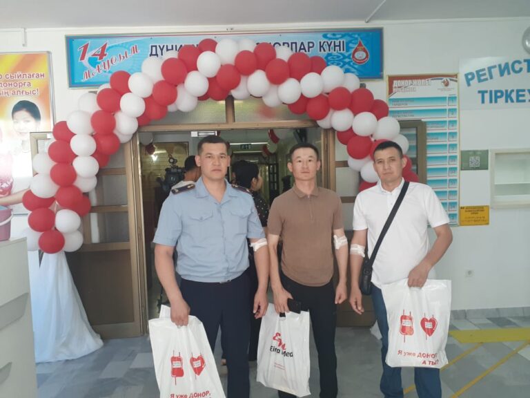 Қызылордада ҚАЖ қызметкерлері қан тапсырды