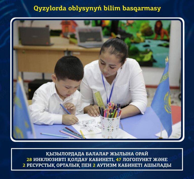 Қызылорда облысында балаларға арналған орталықтар ашылады