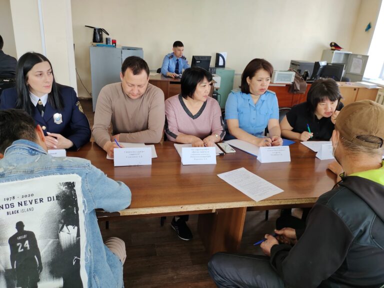 Совместная работа по выявлению должников состоящих на учете отдела службы пробации г.Петропавловска