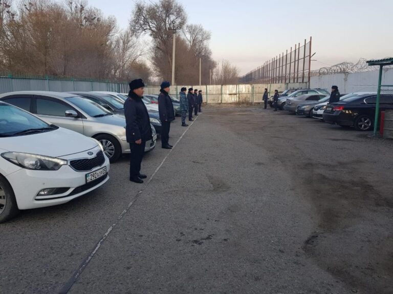 ҚАЖ қызметкерлерінің арасында саптық байқау өтті