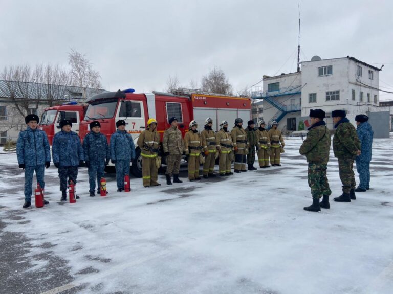 В столичной колонии прошло пожарно-техническое занятие