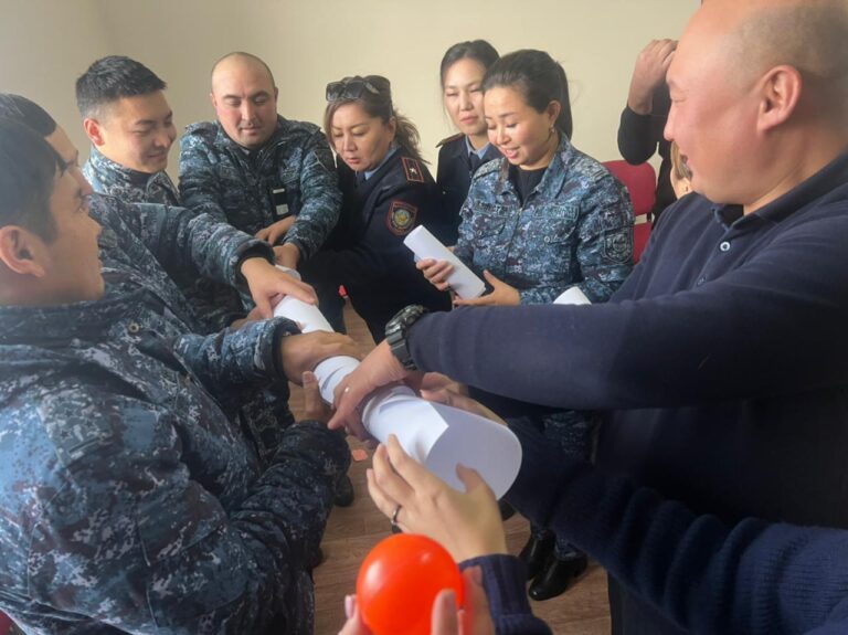 В Алматинской области среди сотрудников УИС был проведен тренинг «Тимбилдинг»