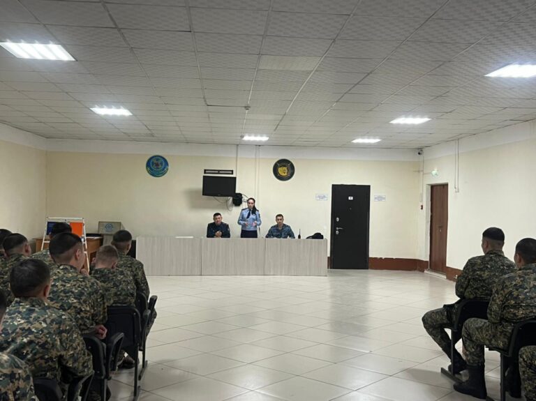 Агитационная работа по приглашению учеников выпускных классв на поступление в Костанайскую Академию МВД РК и приглашение на службу в органы уголовно-исполнительной системы