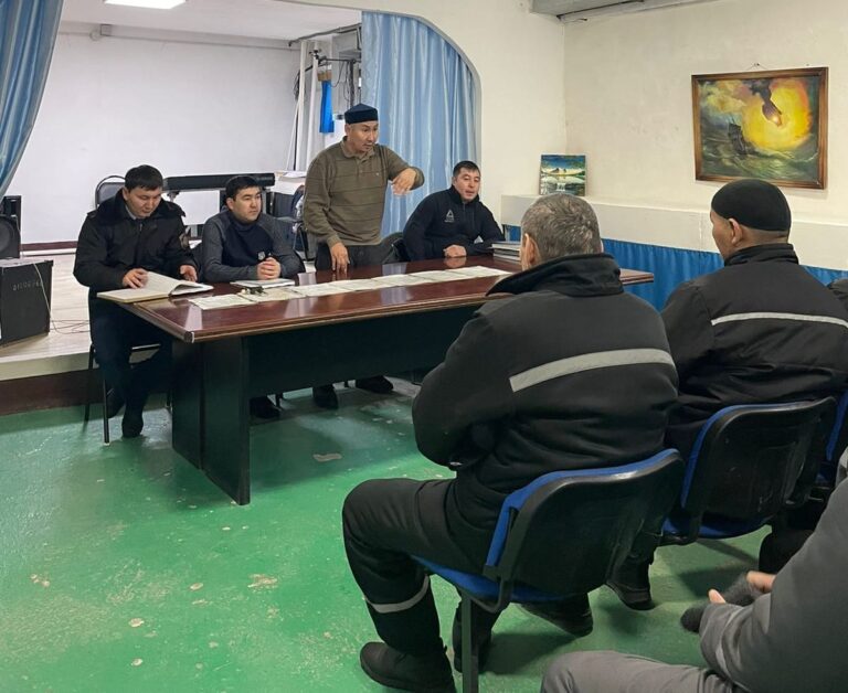 Елордалық түрмедегі сотталғандармен нұсқаулықтың тармақтары бойынша түсіндіру жұмыстары өткізілді