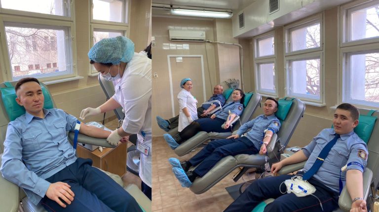 «Алғыс айту» күніне орай ҚАЖ мекемесінің қызметкерлері қан тапсырды