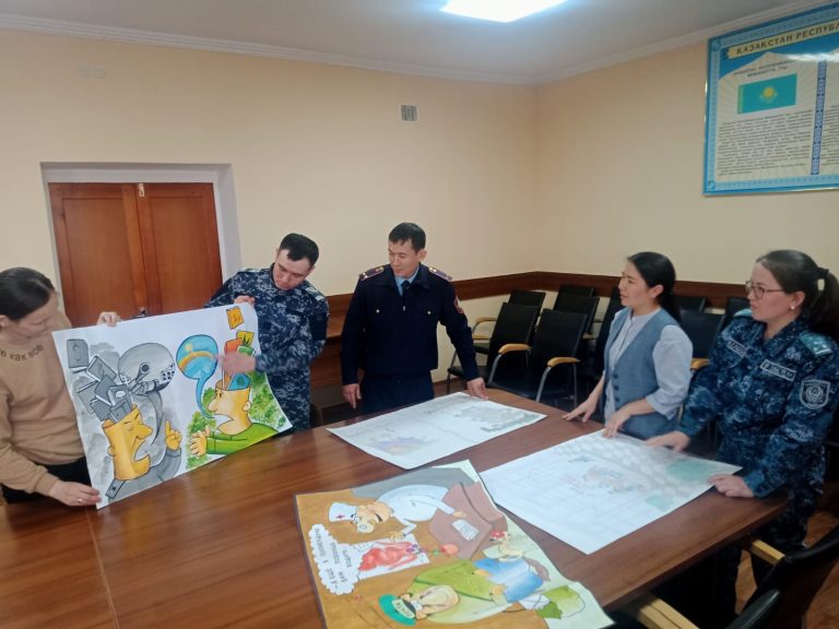 Қызылордада жазасын өтеушілер арасында « Әзіл-қалжың және байыпты карикатура» тақырыбында сурет байқауы өтті