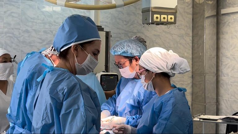 Впервые в области Жетісу прошел обучающий мастер-класс по модификации натурального кесаревого сечения.