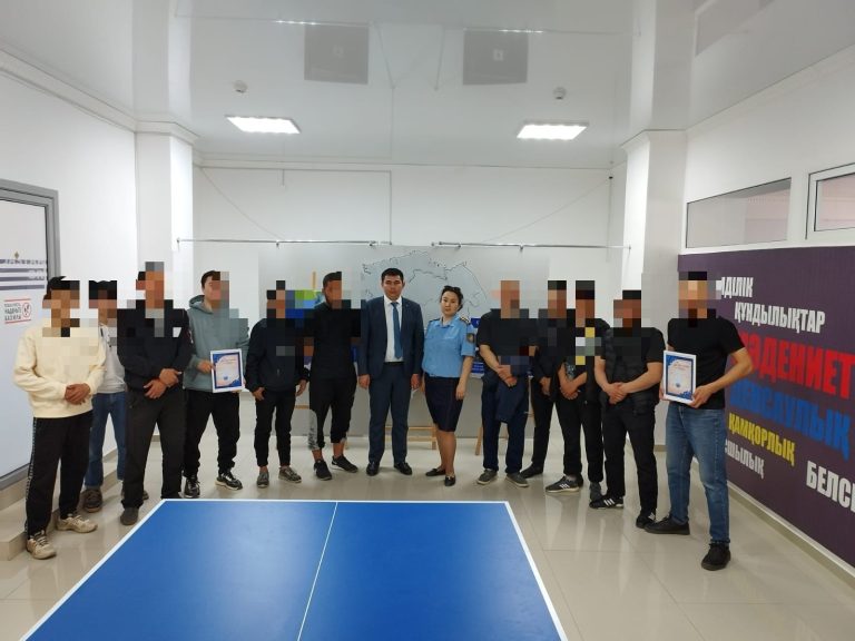 Ақтөбеде пробация есебіндегі жасөспірімдер үстел тенисiнен сайысқа түсті