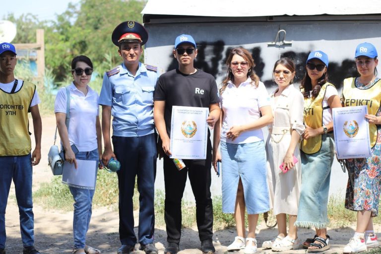 Қызылордада есірткі жарнамасы бар граффитиларды жою акциясы өтті