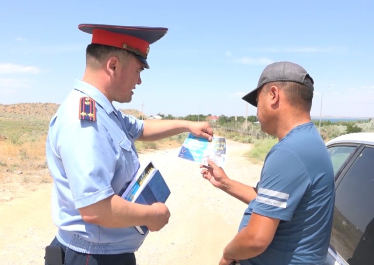 Түркістан облысының полицейлері шомылу орындарында түсіндіру жұмыстарын жүргізуде