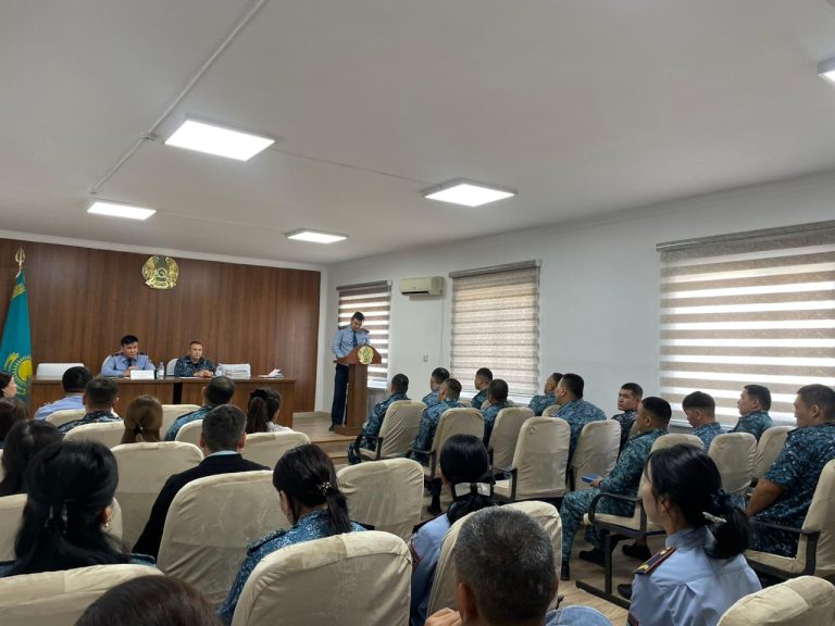 ҚАЖ департаментінің бастығының орынбасары Ж.Әбдіқайыровтың қатысуымен жиын өтті