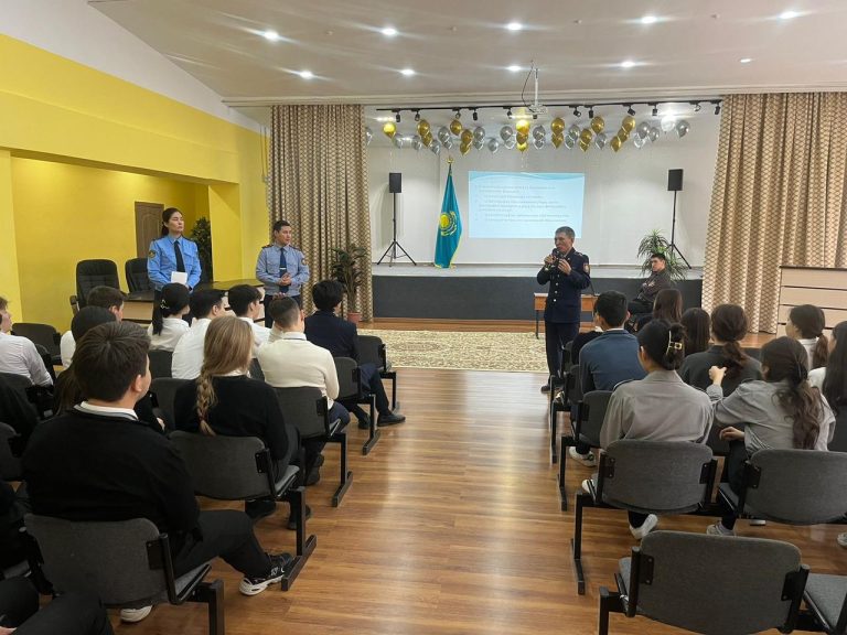 ҚАЖ департаменті мамандары оқушылармен кездесу өткізді