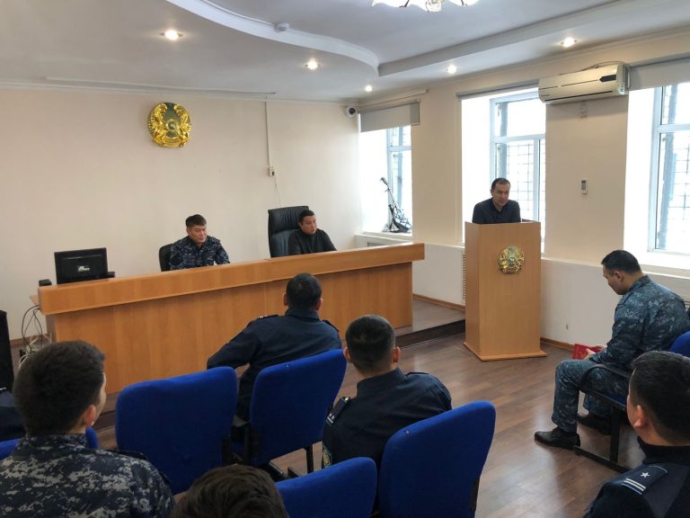 Занятие по профилактике пыток и лудомании провели среди личного состава ДУИС Астаны