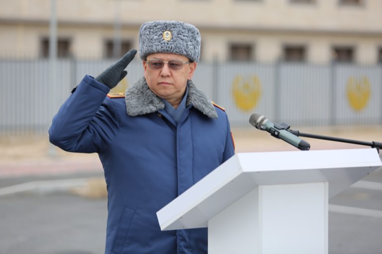 Түркістан облысында Ұлттық ұланның әскери қызметшілері мен полицейлердің гарнизондық байқауы өтті
