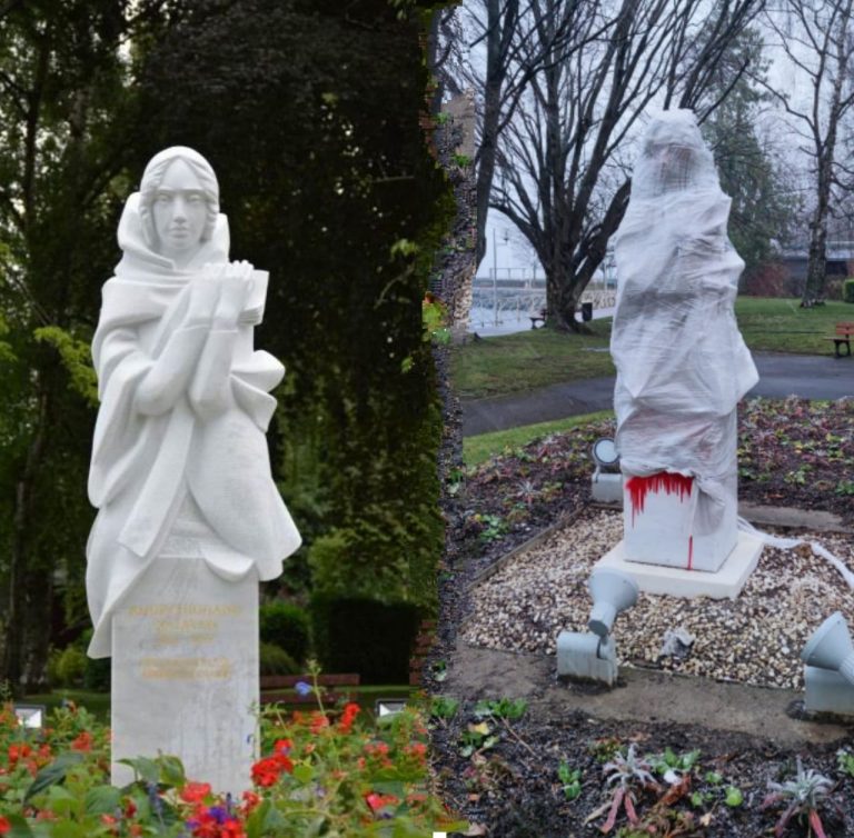 Франциядағы Хуршидбану Натеванның мүсінін қорлауға қарсы