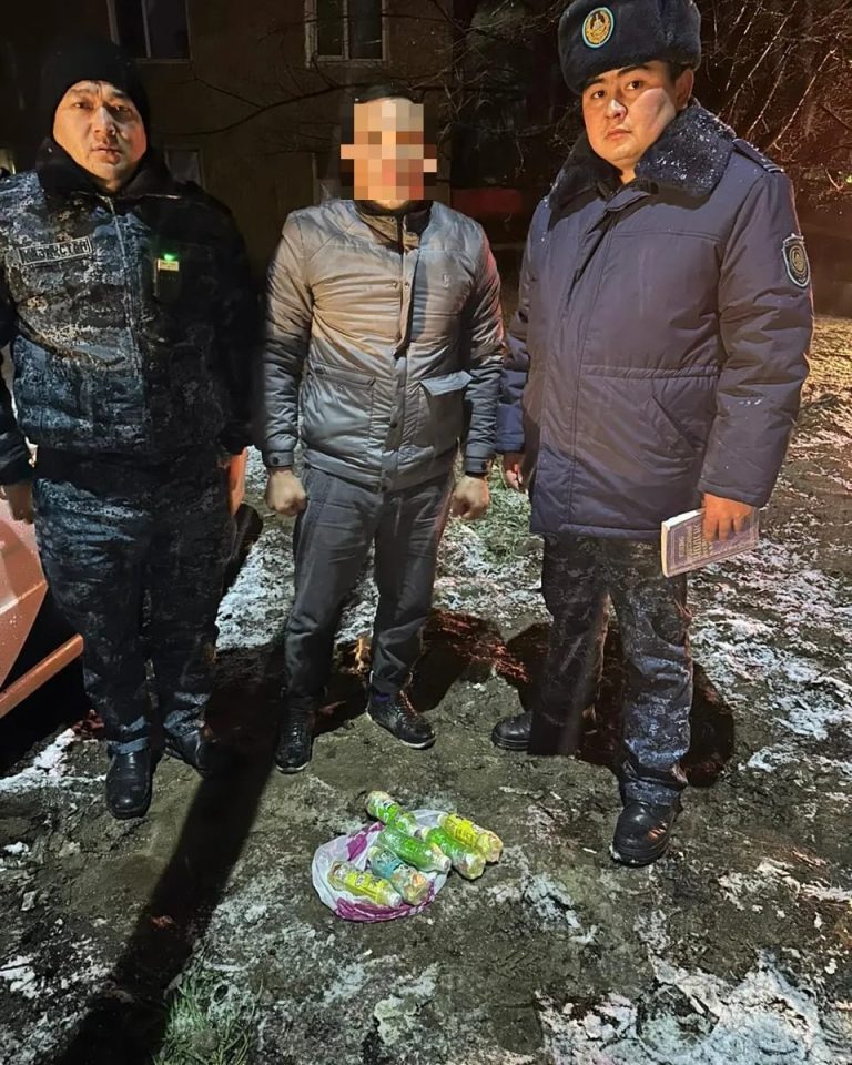 В Алматинской области задержан мужчина пытавшийся перебросить в колонию алкоголь
