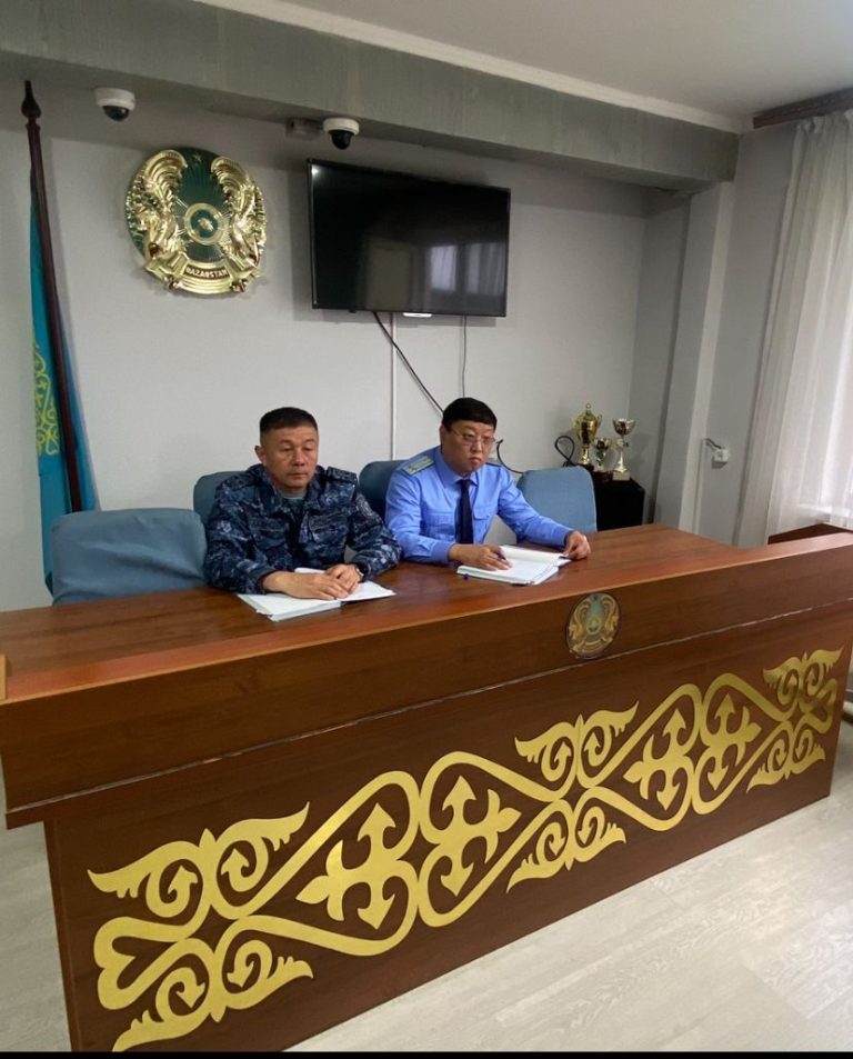 Проводятся занятия с личным составом Учреждения №13 ДУИС по г.Алматы