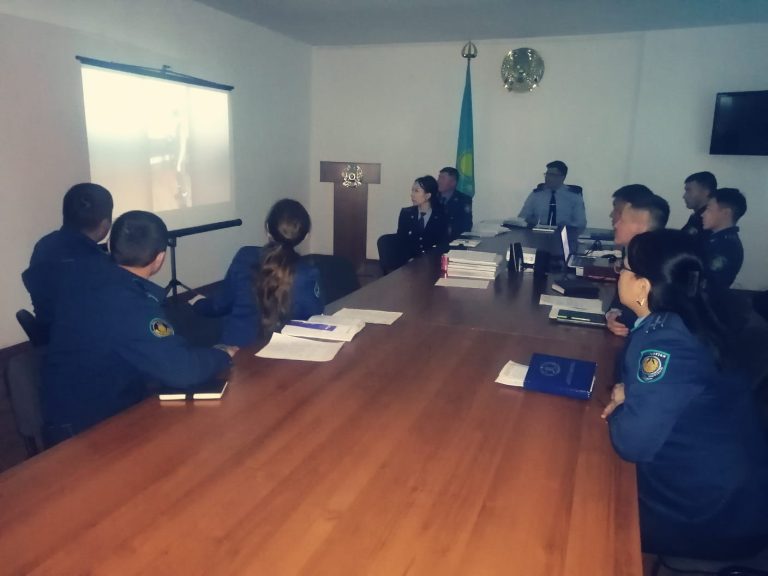 ҚАЖ қызметкерлеріне азаптаулардың алдын алу және болдырмау, арнайы құралдарды қолдану бойынша түсіндірме жұмыстары жүргізілді