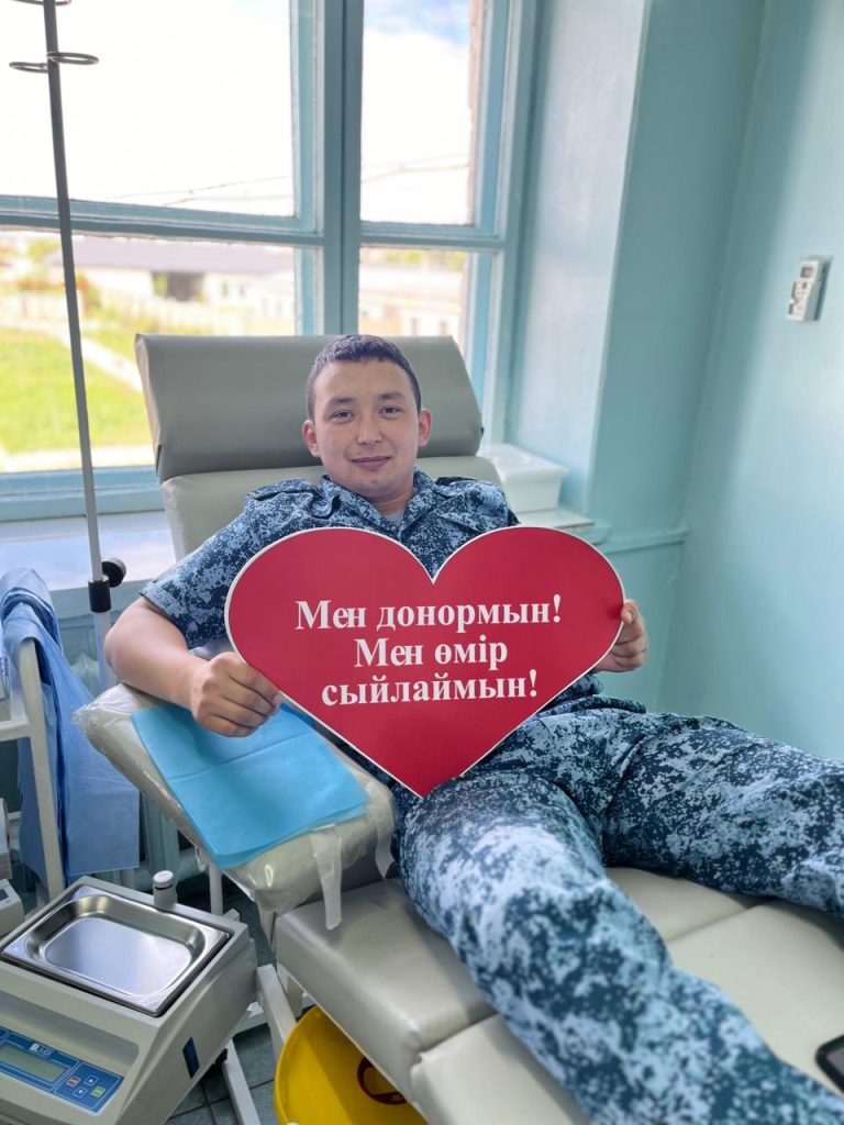Абай облысы ҚАЖД қарасты №19 мекемесінің жасақтар бастығы донор болды