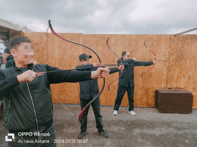 В состязаниях стрельбы из лука приняли участие подучетные акмолинской службы пробации в поддержку Всемирных игр кочевников