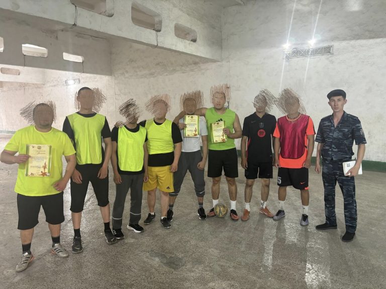Орташа қауіпсіздік мекемесінде сотталғандар арасында жазғы спартакиада аясында шағын футболдан турнир өтті