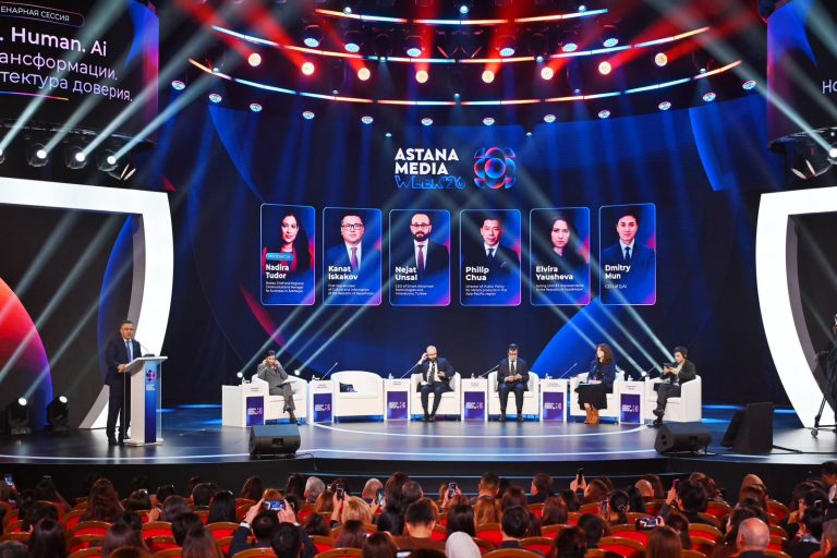 Камеры, интервью и разговоры о будущем: как прошёл первый день Astana Media Week 2026